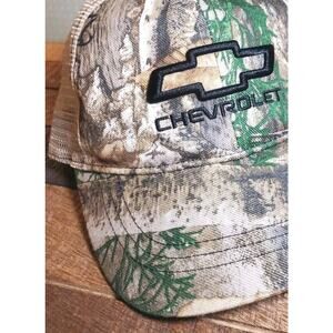 Chevrolet Chevy Logo Spellout Realtree Edge Woodland Camo Hat Cap Snapback Mesh